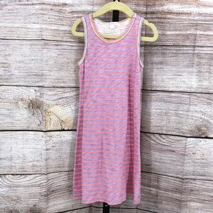Crewcuts Purple and Pink Striped Tank Dress Size 4